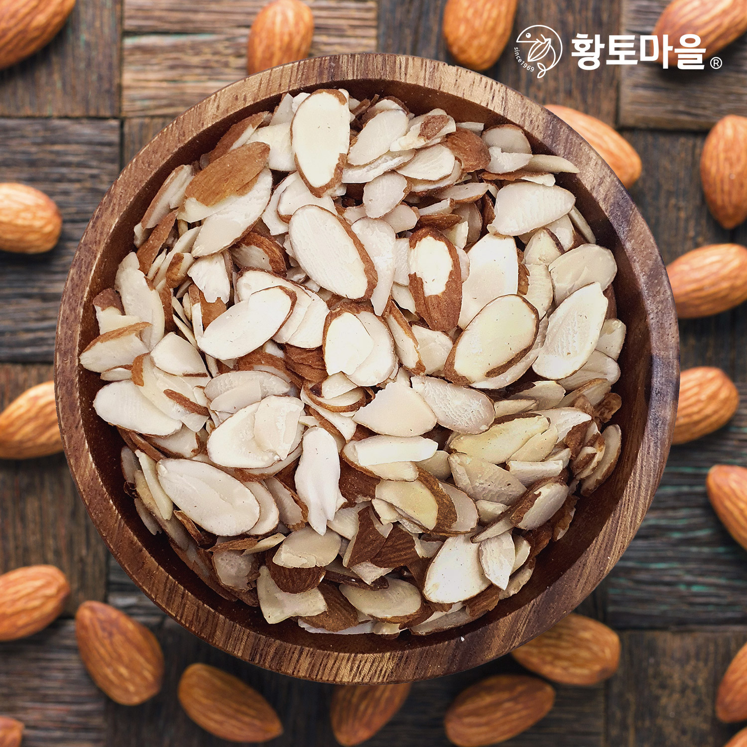 황토마을 구운 아몬드 슬라이스 500g/ 700g/ 1kg : 황토식품