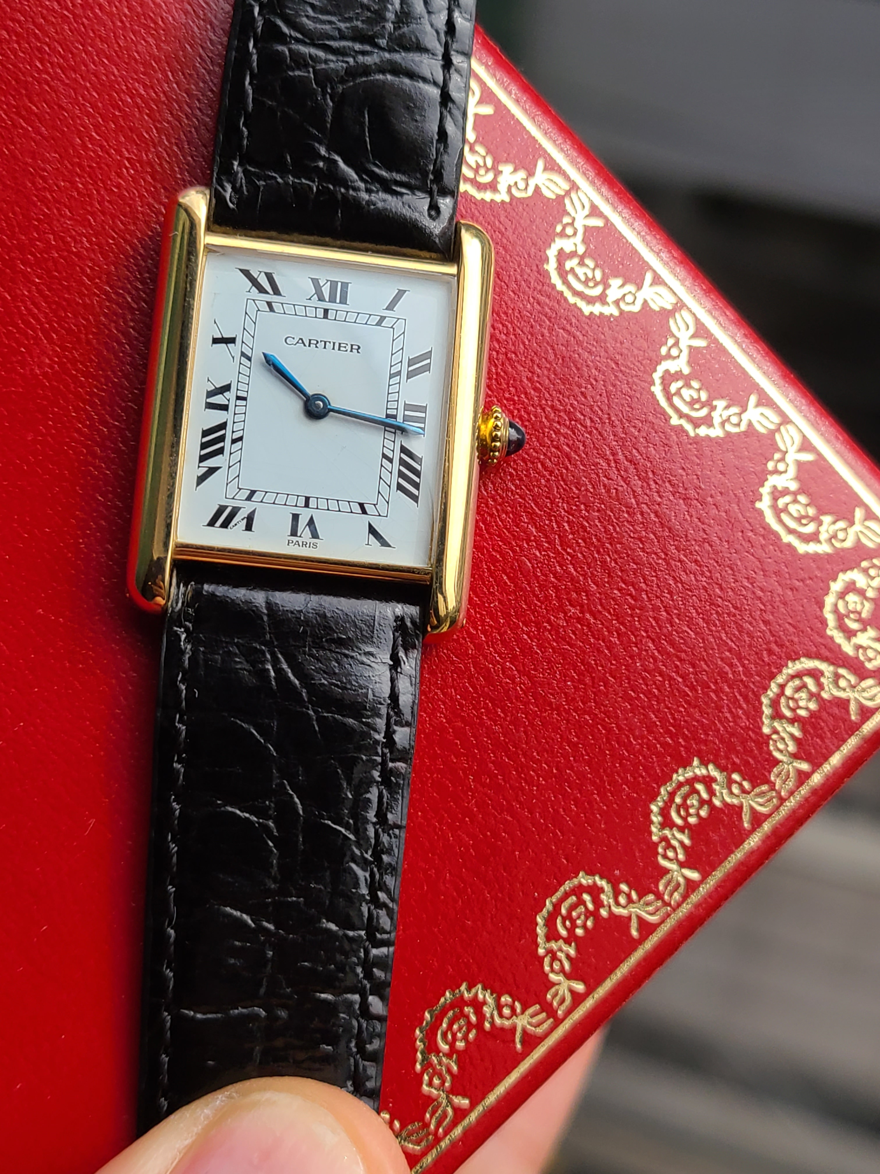 까르띠에 탱크 루이 루이탱크 18K 금통 L 라지사이즈 수동 빈티지 (Cartier Tank Louis 18K Manual Vintage) : 서울워치
