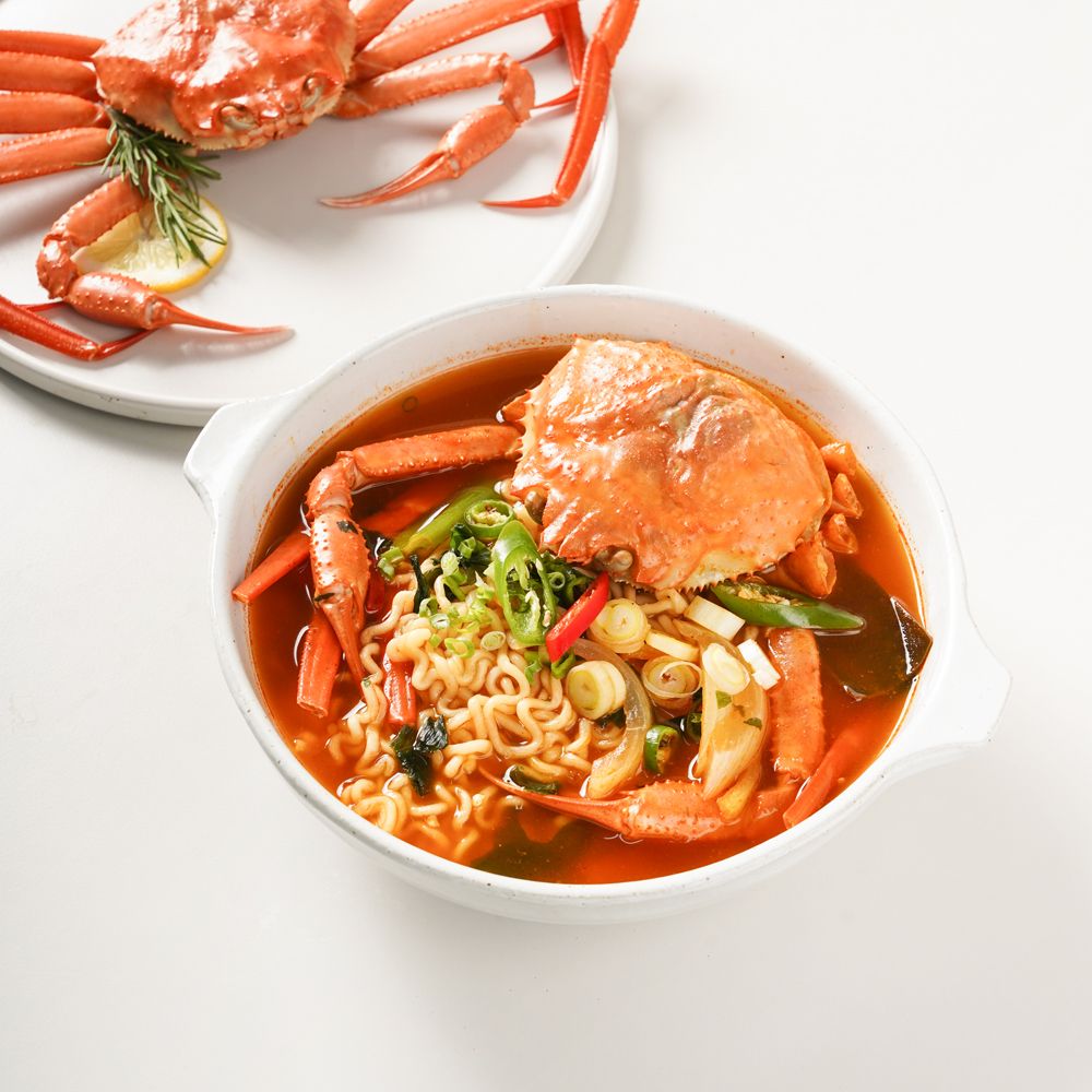 홍게라면 속초 홍게 한마리 통째로 캠핑용 밀키트 대게라면 : 러브마린 CRAB