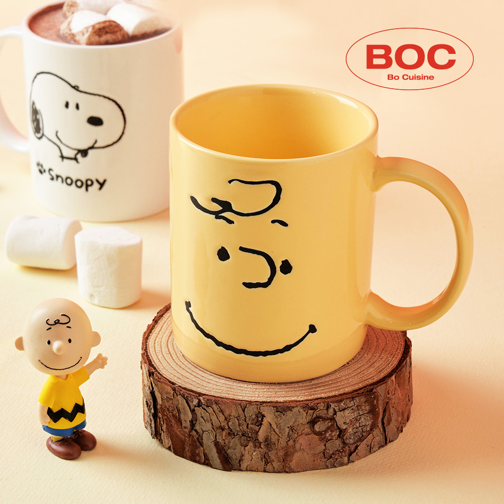 [보프렌즈] 피너츠 캐릭터 페이스 세라믹 머그컵 330ml (정품 라이센스) 집들이 선물 머그 커피잔 : 보프렌즈 Bofriends
