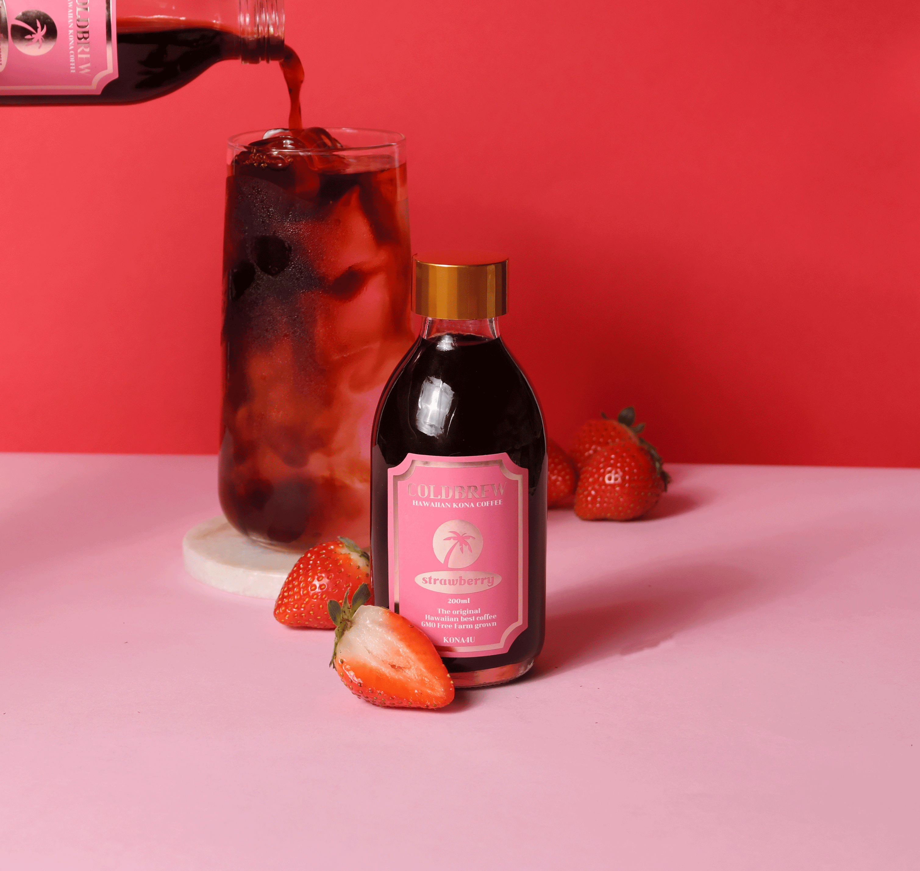 코나포유 하와이 코나커피 콜드브루 스트로베리 200ml x 2 : 코나포유