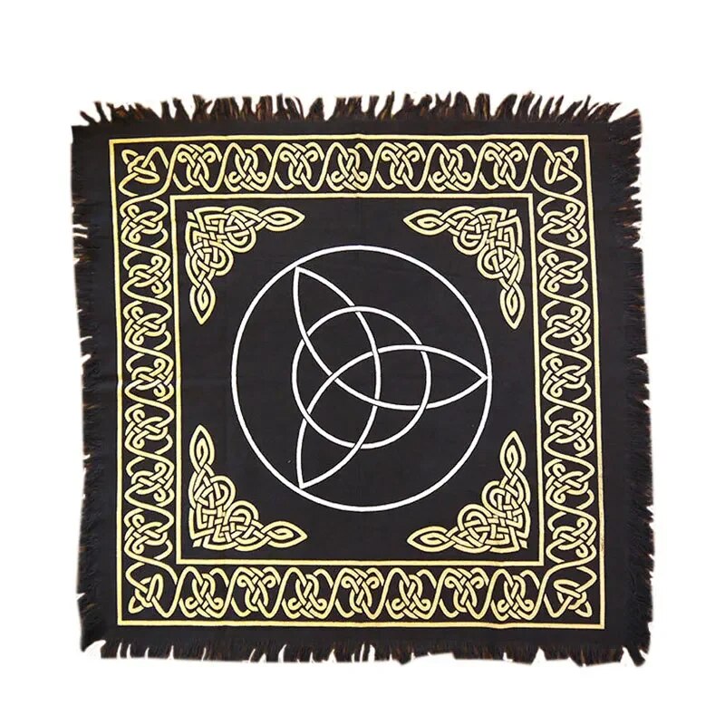 타로스프레드천 60x60cm 타로 헝겊 보드 게임 카드 식탁보 면화 위카 점성술 테이블 커버 담요 운세 타로천 : 나인드림