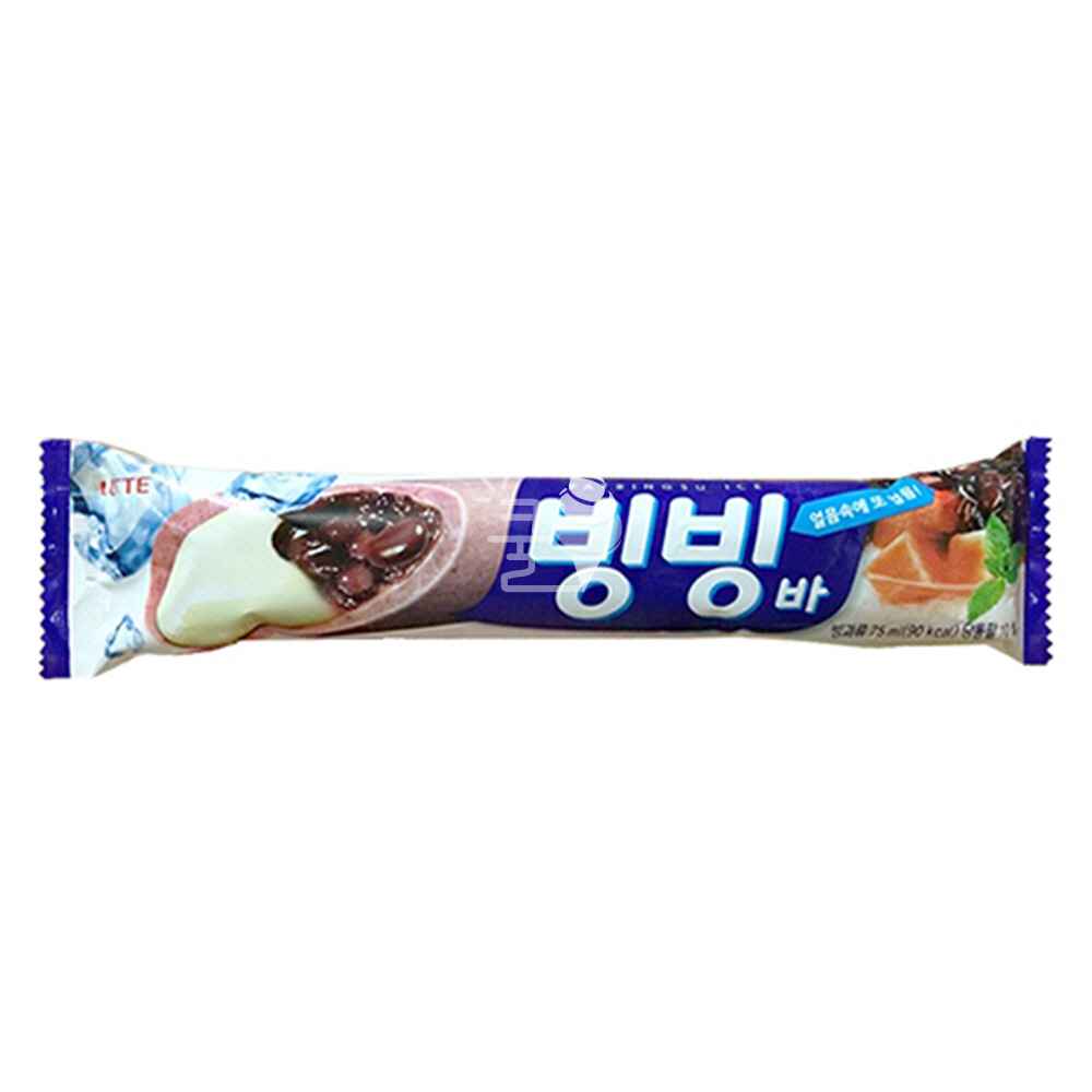 롯데 빙빙바 40개 1박스 팥 연유 아이스크림 얼음 대량 구매 할매니얼 : 공간의감각