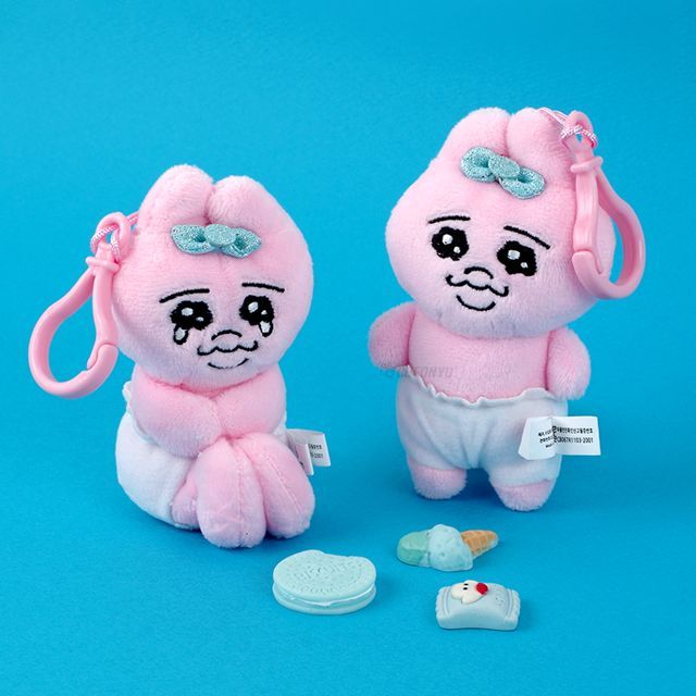 음뽀챠무 오빤쮸 우사기 빤쮸 토끼 가방 고리 빤쥬 토끼 인형 키링 / 시팅 : 꼭대기몰
