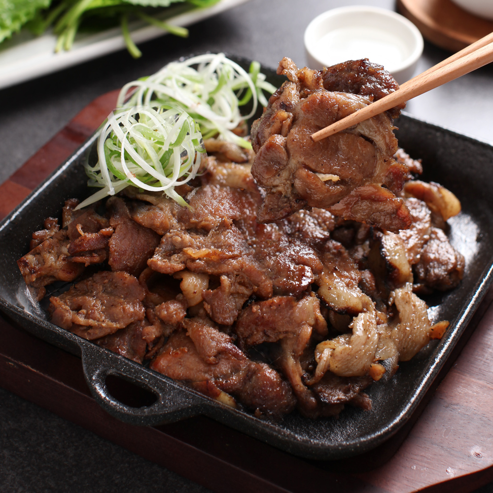 [유투버 햄지 Pick]미즈황푸드 연탄 석쇠불고기 불맛 캠핑 숯불 고기 300g 2팩 : 미즈황푸드