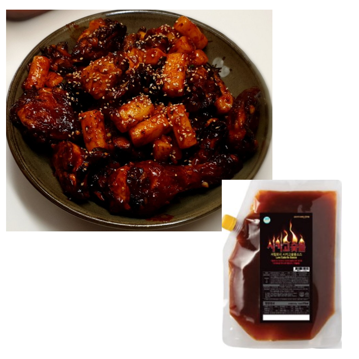 지코바양념 숯불 바베큐치킨 매운맛 시카고 숯불소스 500g : 해피초록
