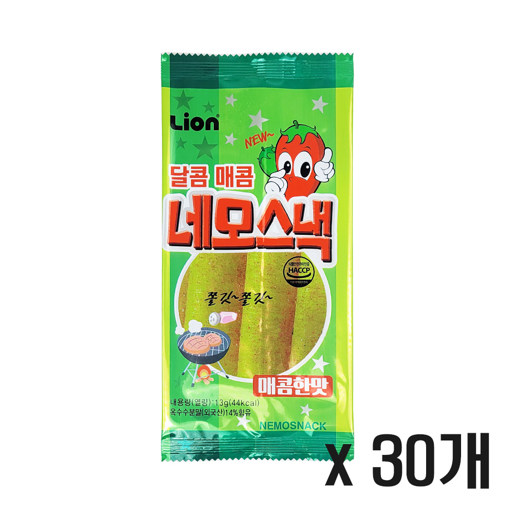네모스낵 매콤한맛, 13g, 30개 : 푸드365