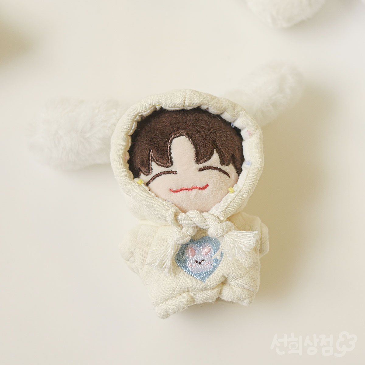 10cm 토끼 인형옷 후드 무속성 아이돌 귀 모자 소품 귀여운 솜깅이 솜 : 선희상점