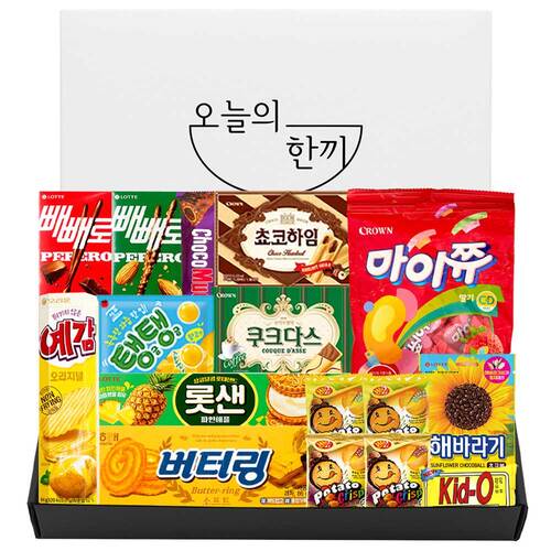 누구나조아 오늘의 간식 프리미엄 답례품 모음 과자집 종합 선물 어린이 단체 대용량 세트 : 누구나조아