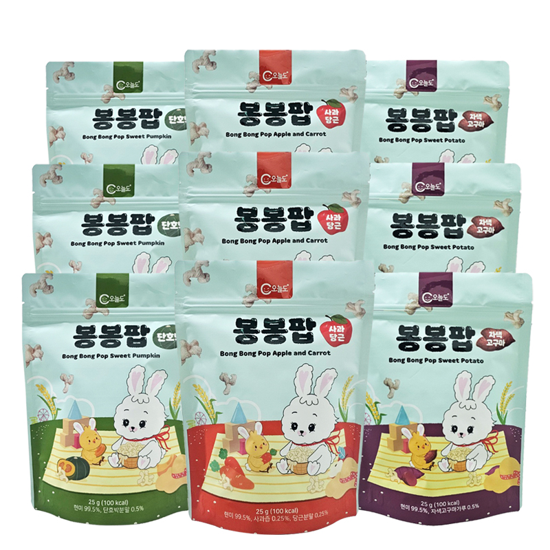 오늘도 유기농 아기과자 봉봉팝 9개 유기농 6개월 간식 : 오늘도미미