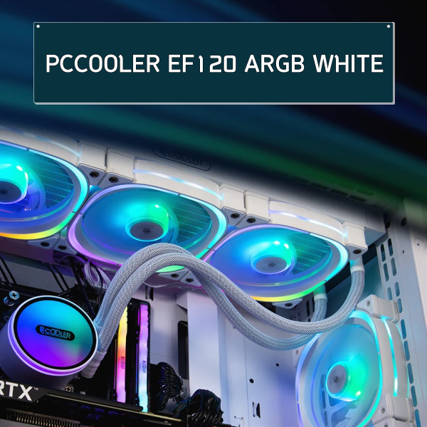 PCCOOLER EF120 ARGB WHITE 피씨쿨러 120mm 화이트팬 MOD : 모두의놀이터