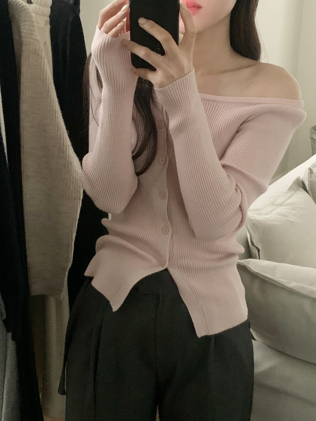 [봄신상 /100장돌파] 랜느 오프 골지 가디건 (6color) : 꼰미고