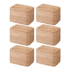 무인양품 MUJI 적층식 직사각형 라탄 바구니 L 6개 : 라이프 해커