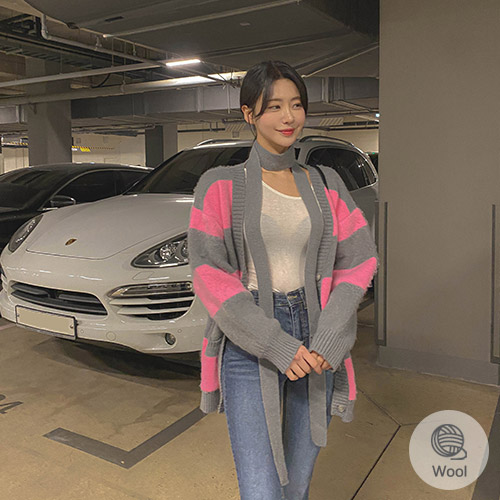 [에이치유] 페이즌 단가라 투웨이 울가디건 CD : 에이치유-