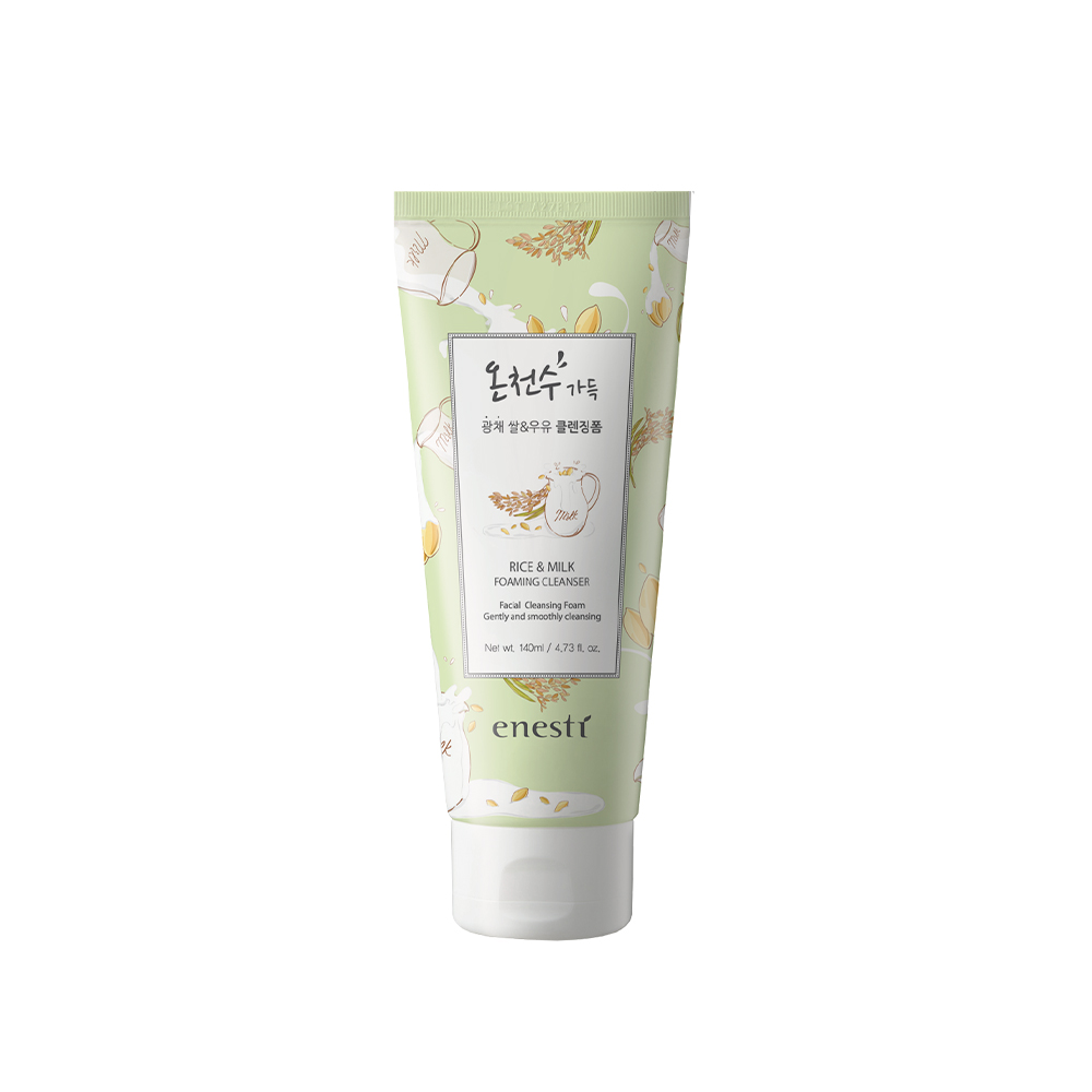 에네스티 온천수 가득 촉촉한 클렌징폼 140ml 쌀&우유 : 에네스티