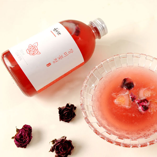 [몸사랑농원]친환경 장미꽃청 350ml 선물포장 : 남도사랑