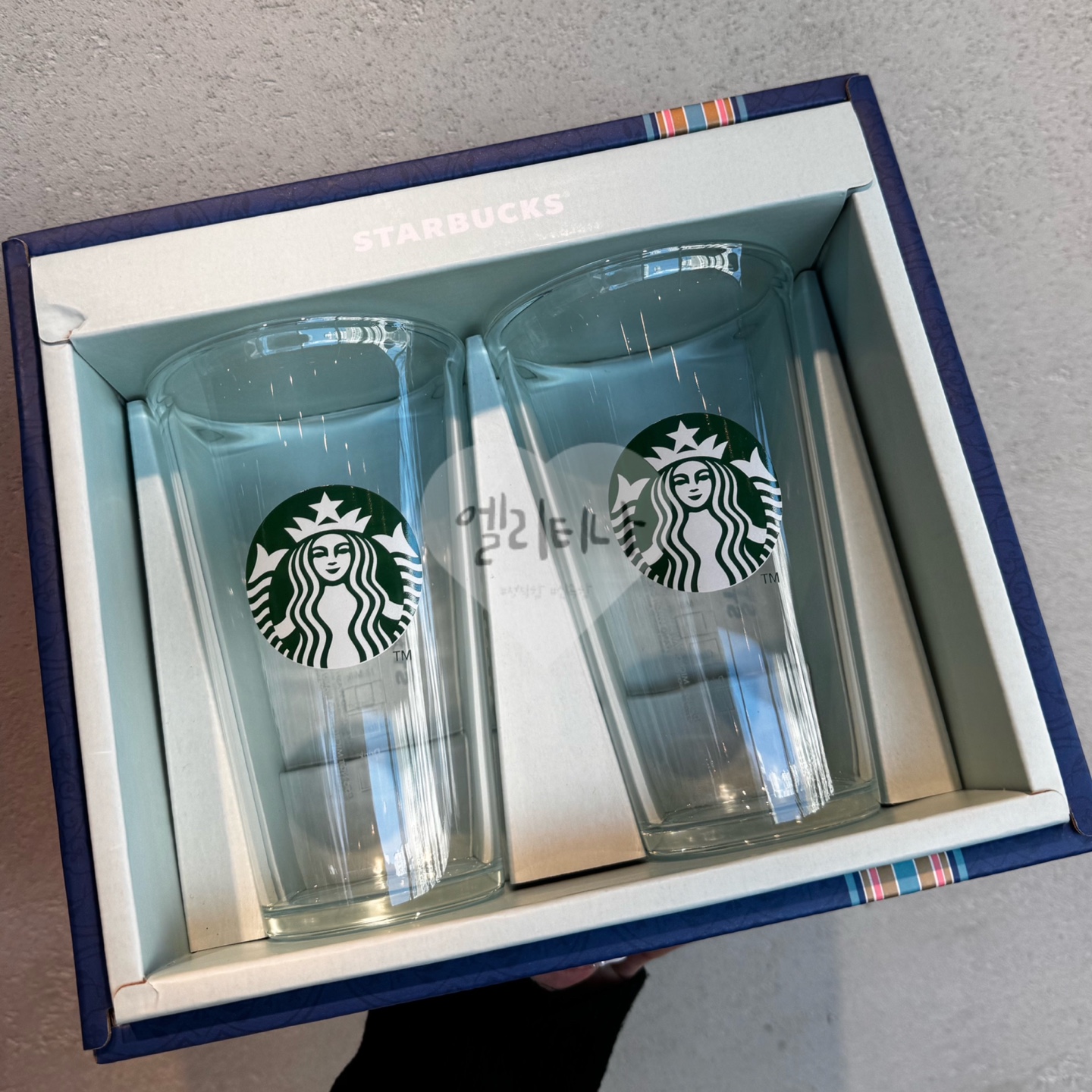 스타벅스 사이렌 기프팅 글라스 세트 500ml (2P) : 엘리티나