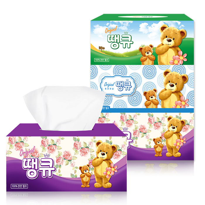 천연펄프 땡큐 각티슈 미용티슈 180매 12개입 : 오디슈
