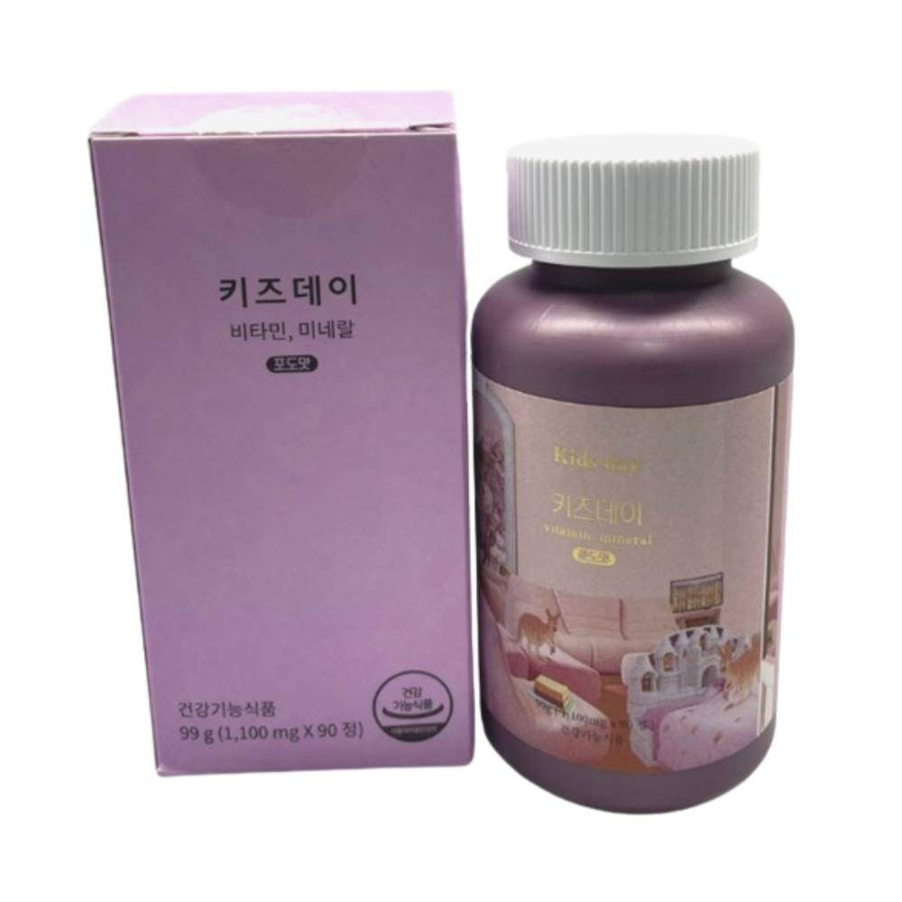 베러데이 키즈데이 포도맛 1100mg x 90정 종합비타민 : 조기가자