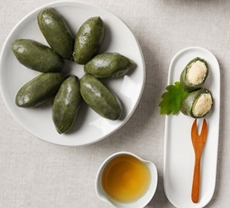 선물용 간식용 동부팥 녹두 모시 모싯잎 모시잎 떡 35gx12 : 산책길 스토어