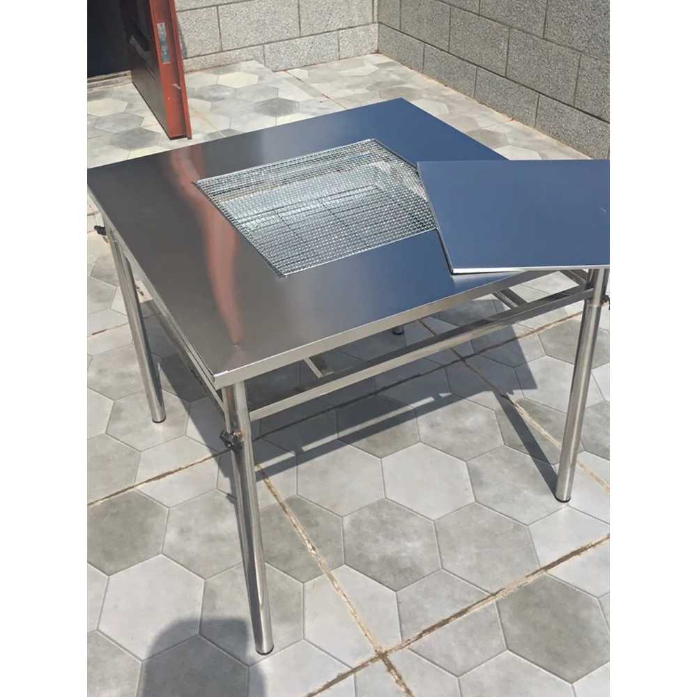 스텐 불판 테이블 사각 로스타 직화구이 탁상 캠핑 : 칙이네 직구몰