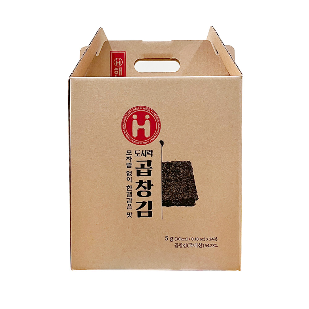 해농 햇김 곱창도시락김 5g 24봉 반찬용 조미김 여행필수품 선물세트 가정의달 : 주식회사 해농