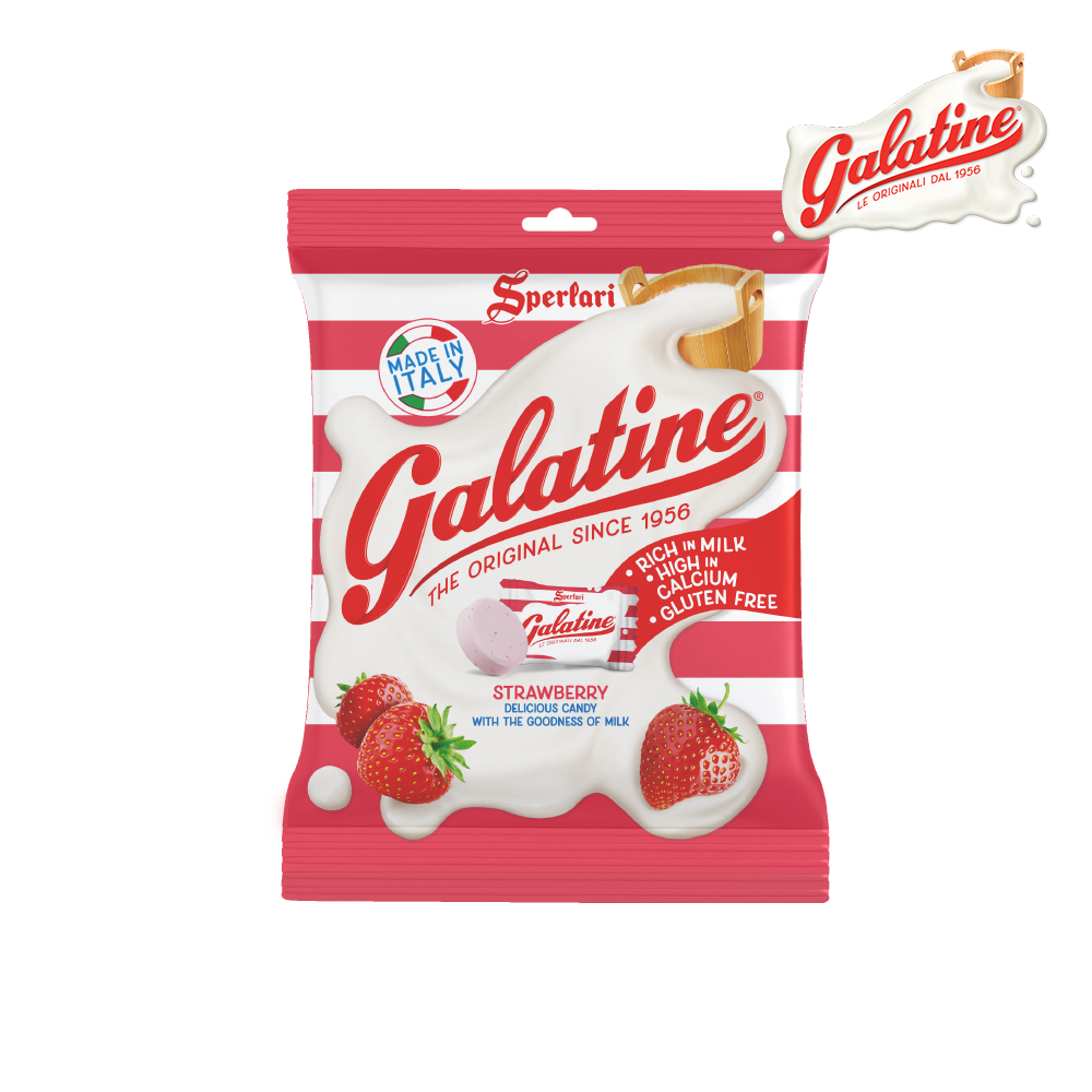 갈라티네 우유사탕 스트로베리 고칼슘 캔디 아이 간식 어린이집사탕 딸기맛 75g : 캔디드마인즈