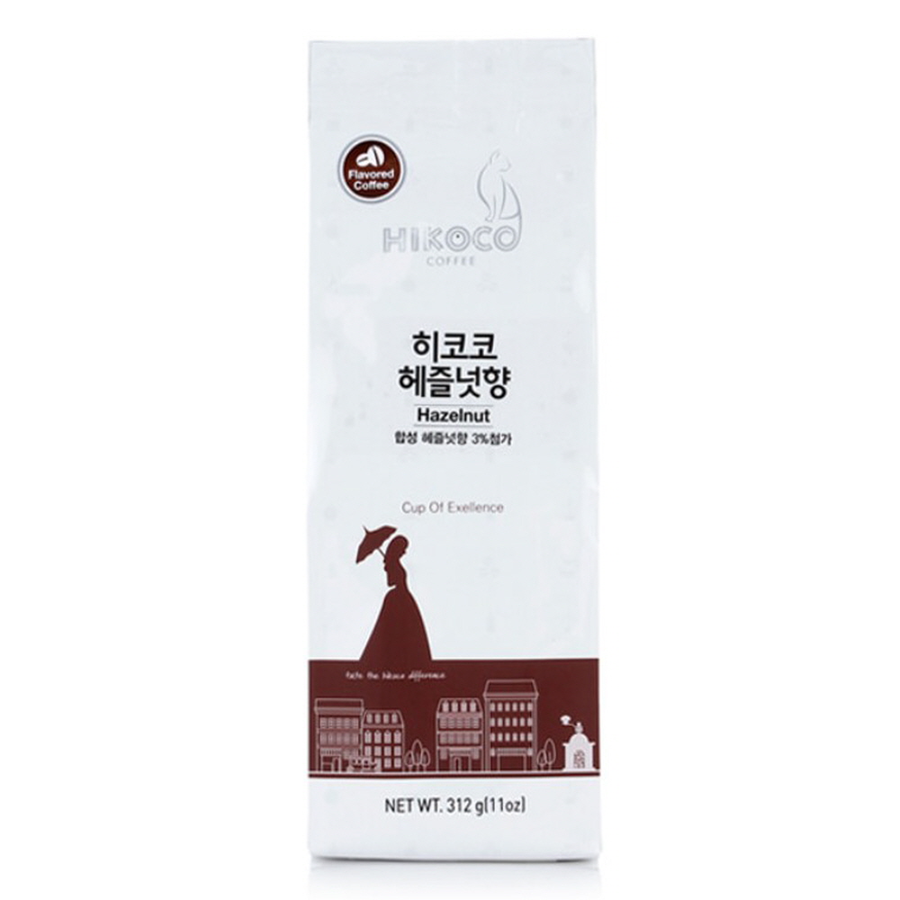 히코코 헤즐넛향 원두 커피 312g 아로마 밸브 부착 홈카페 커피 : 제이앤지캔들스토어