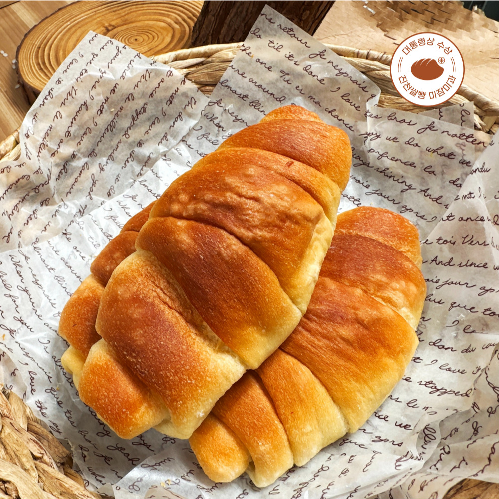 [진천쌀빵 미잠미과] 우리 쌀 소금빵 80g : 진천쌀빵 미잠미과