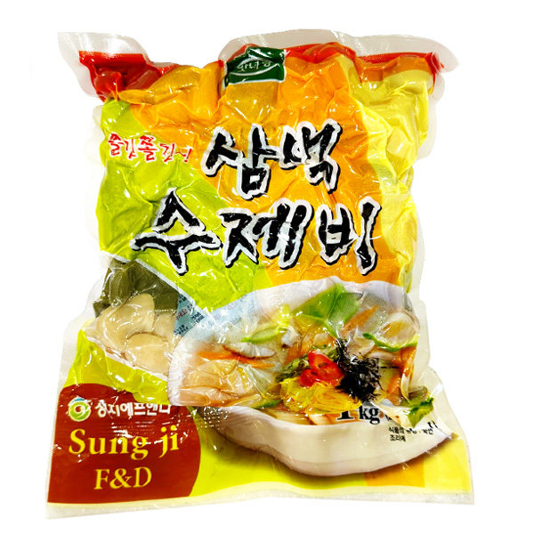 성지 맛나랑 삼색 수제비(1kg) HACCP 쫄깃한 명절음식 부대찌개 만둣국 세가지 색깔 : 수찬몰
