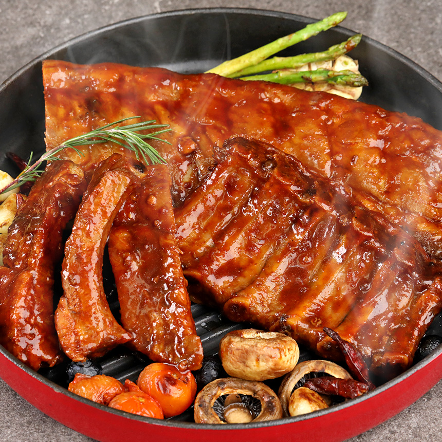 셰프애찬 수제 쪽갈비 양념 등갈비 650g : 셰프애찬