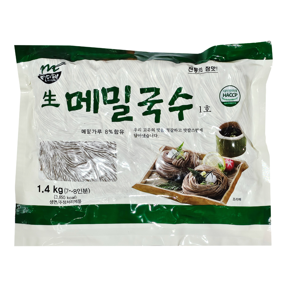 면다해 메밀국수 1.4kg 생메밀면 생 메밀면 모밀국수면 : 새봄 식자재