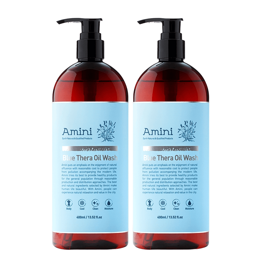 아미니 블루테라 오일워시 시트러스향 400ml×2개 쿨링 바디워시 : 마인유통