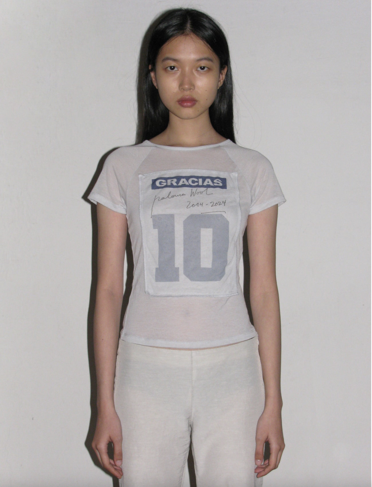 Paloma wool no 1886 10 Years T shirt light grey 팔로마울 1886 텐 이얼즈 티셔츠 라이트 그레이 : 샵몽아미