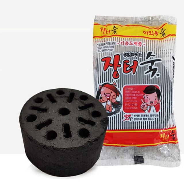 착화탄 장터숯 바베큐그릴 BBQ 캠핑용품 토치 화로숯 여름휴가 숯불 야자숯 번개탄 난로 : 마로스상회