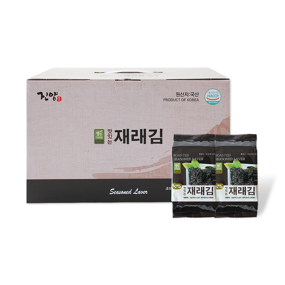 [진양김] 맛있는 재래김 5g x 24봉 : 진양식품