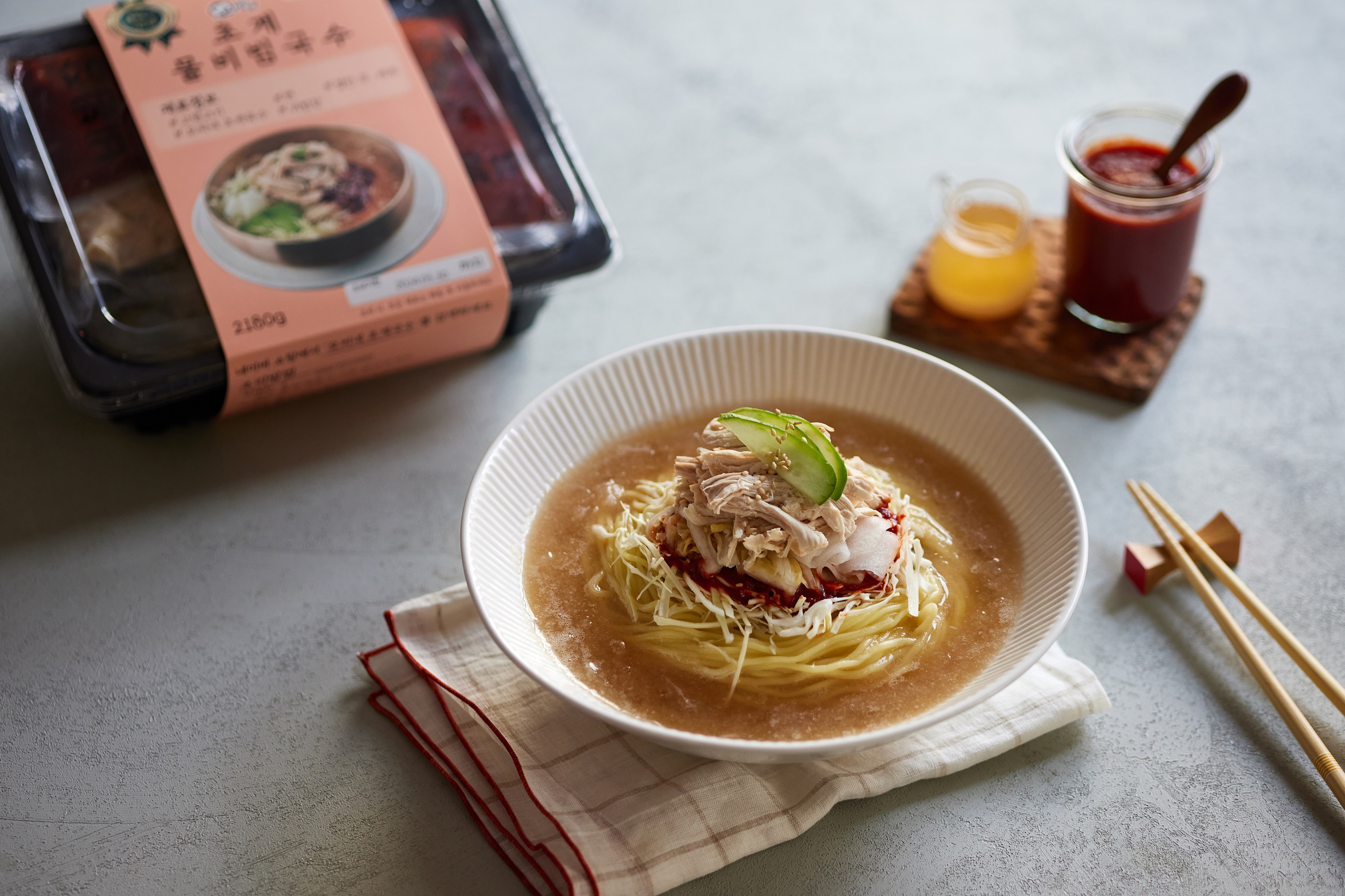 초계 비빔국수 수제 단백질 초계 쫄깃 맛있는 비빔 모씨네 당진 1080g : 모씨네 Mocci Ne