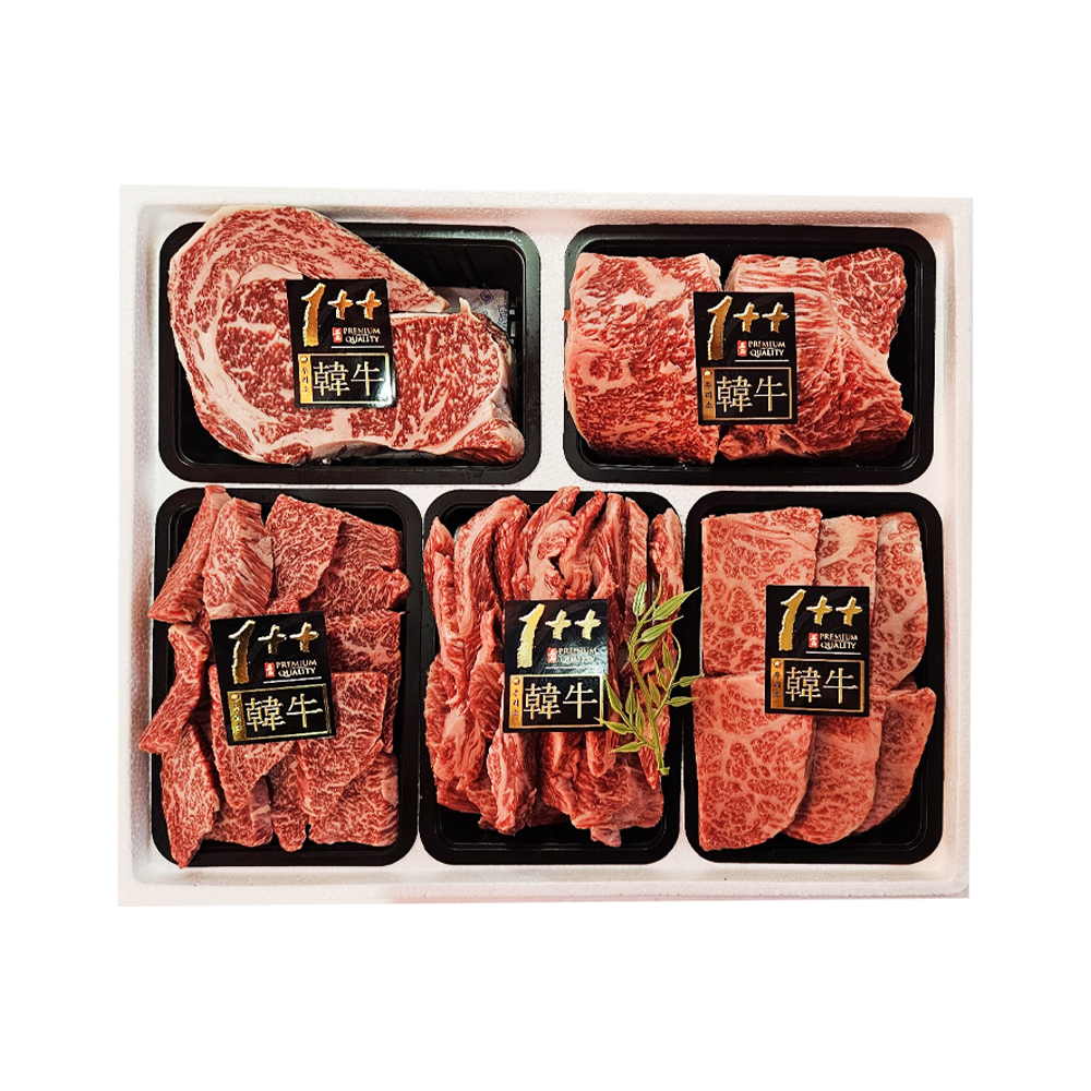 투뿔나인 한우 명절 구이모둠 5구선물세트 1.2Kg 경북축산 [가락도매시장] : 허우적 장보기