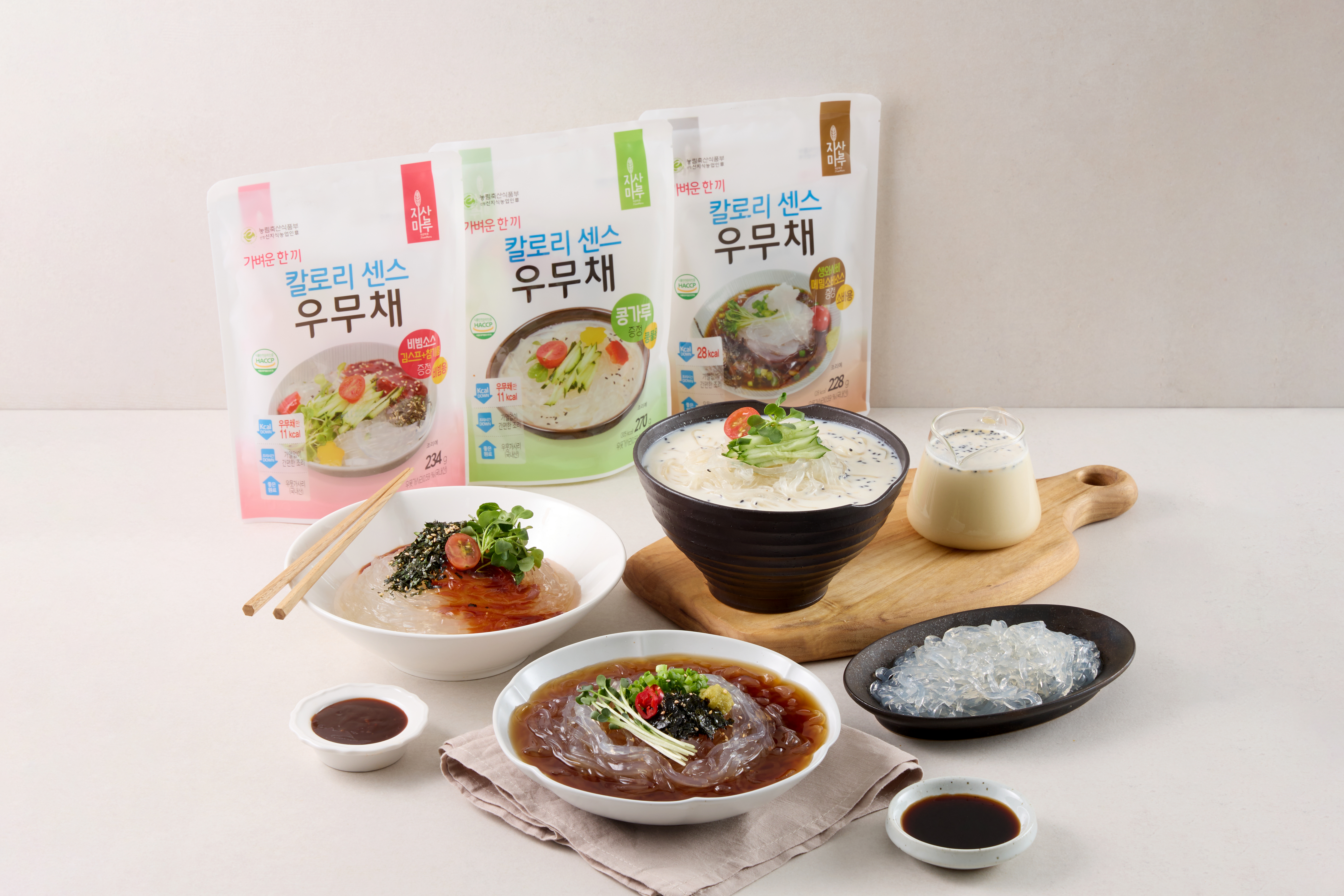 [지리산맑은물춘향골] 우무채 골라담기 200g (비빔용, 콩국수, 소바용) 간편식 소분 : 전북6차마켓