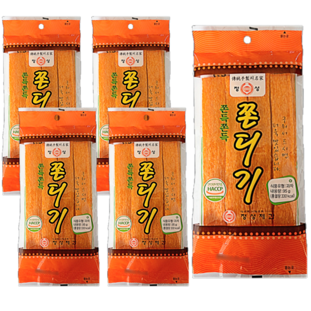 정성제과 쫀디기 95g, 5개 : 주식회사 씨엠몰