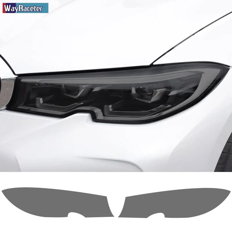 테일램프 자동차 전조등 보호 필름 투명 스모크 블랙 TPU 스티커 BMW 3 시리즈 F30 F31 F34 G20 G21 2 개 : 더알마켓