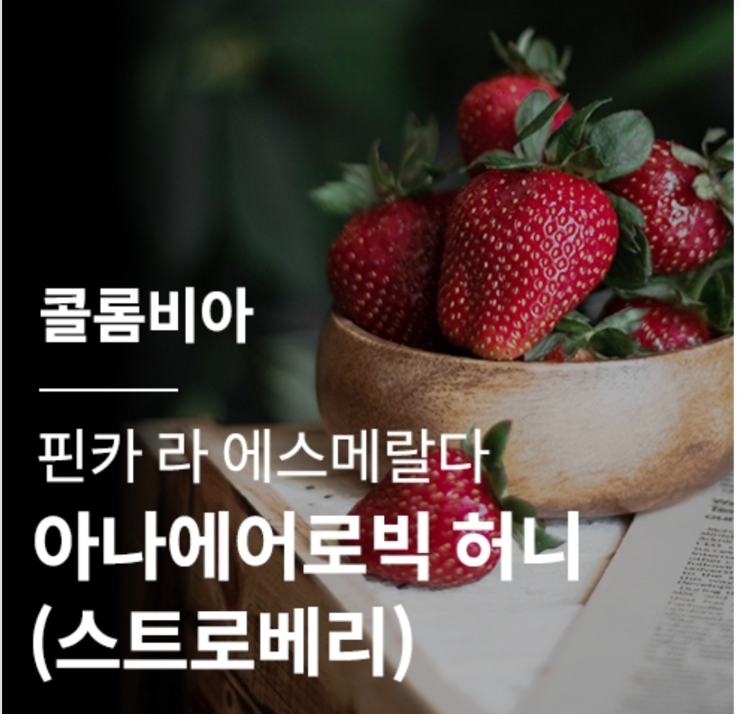 콜롬비아 커피 아나에어로빅 허니 100g 무산소 발효커피 스트로베리 향미 : 런트커피