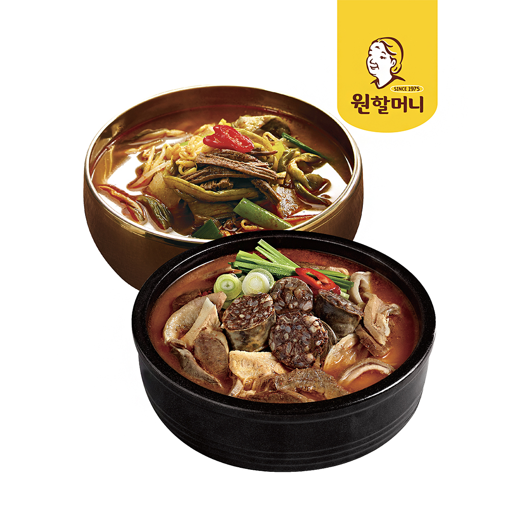 명품 육개장 600g 2개+얼큰 순대국 600g 2개 : 원할머니몰