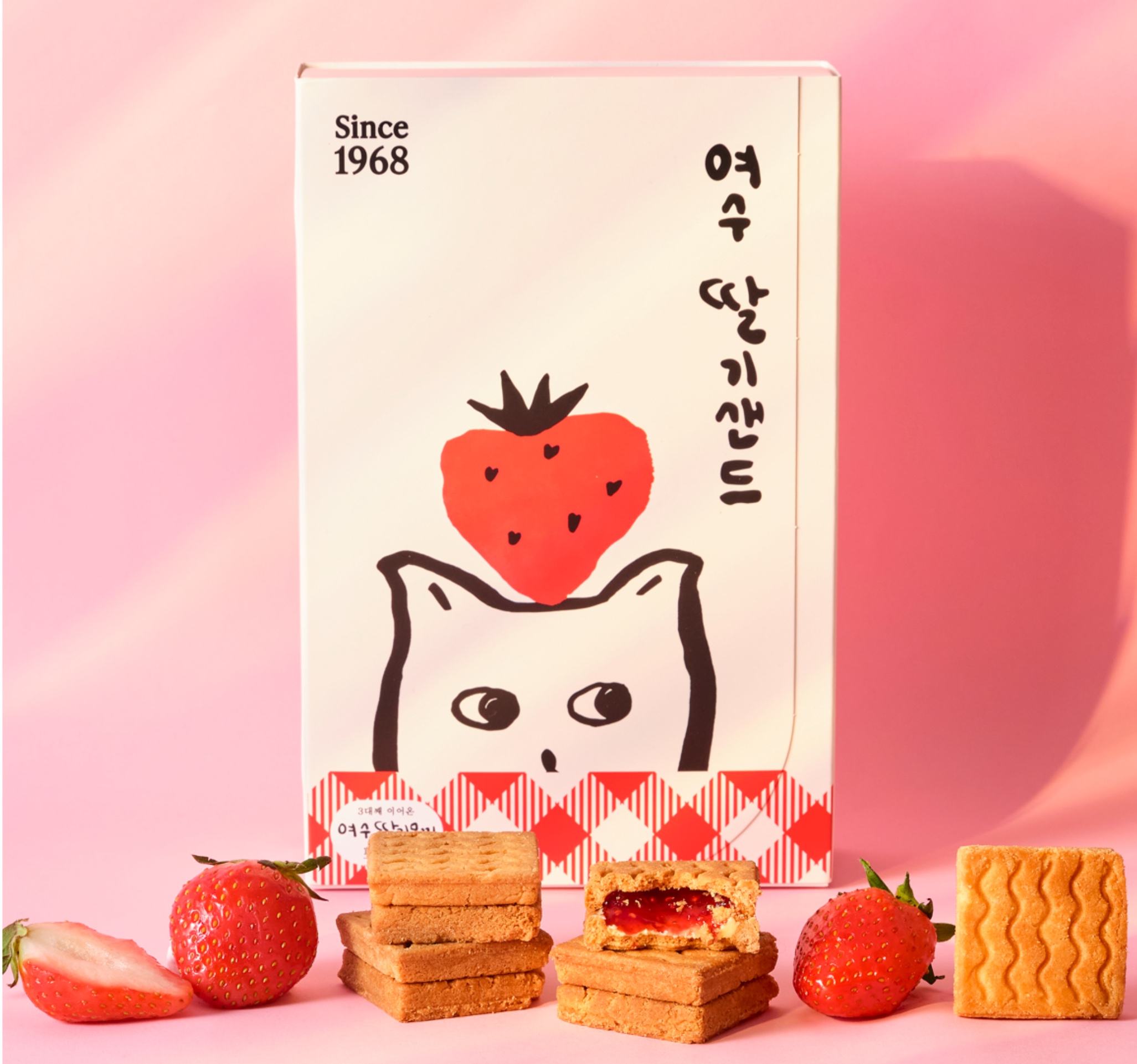 3대 여수딸기찹쌀떡. 3대여수딸기샌드 10구. 3대여수딸기모찌 : 여수 딸기모찌 본점