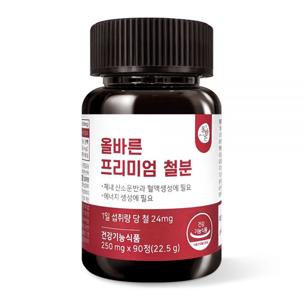 올바른 프리미엄 철분 90정 2개 1021653 90정 × 1개 : 데일리샵941