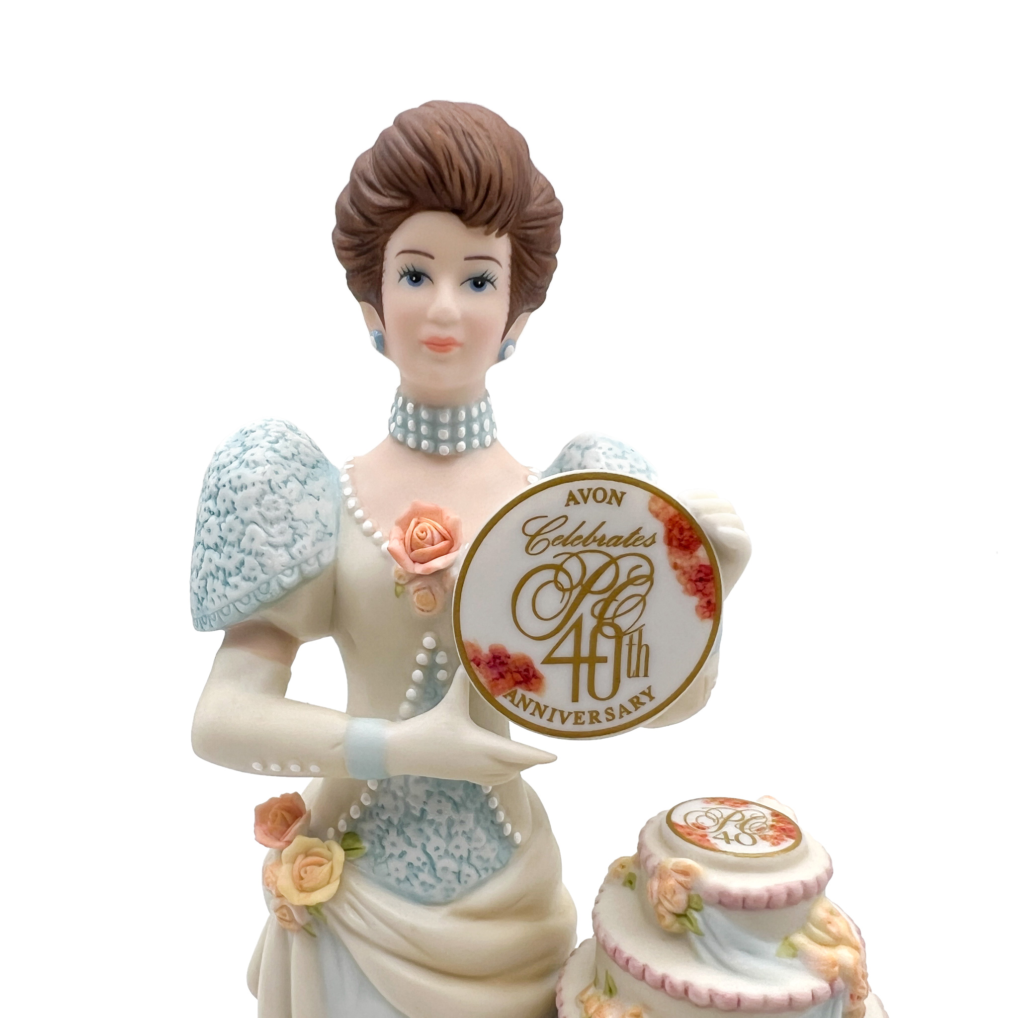 Antique 에이본 2007 미세스 알비 피겨린 Avon 도자기인형 빈티지 앤틱 카페 매장 인테리어소품 영국귀족 빅토리안 : 블루로렐 USA
