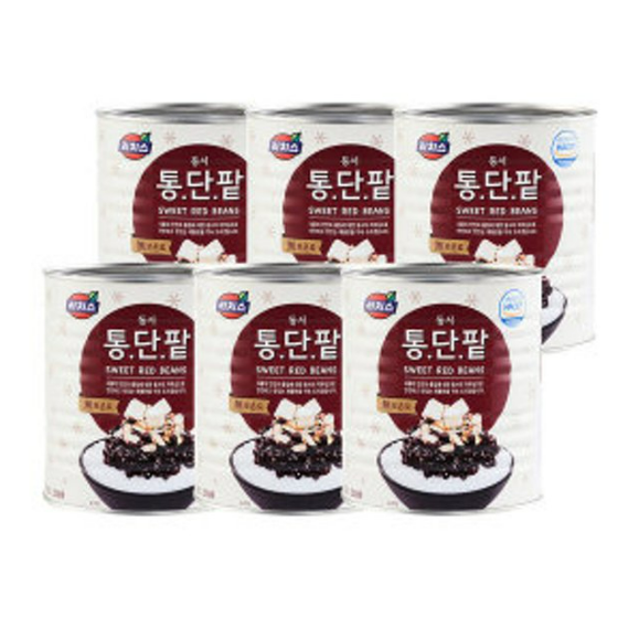 리치스 통단팥 3kg 6개 빙수팥 팥빙수팥 팥빙수재료 대용량 업소용 : 블레스트리