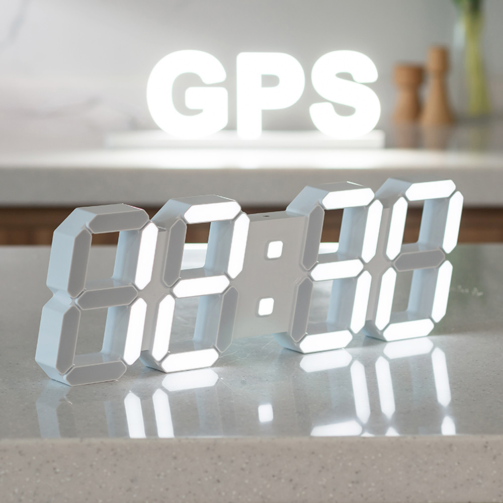 국산 플라이토 GPS 전파수신 LED 벽시계 개업 선물 사무실 거실 디지털 전자 38cm : 지성아이엔씨