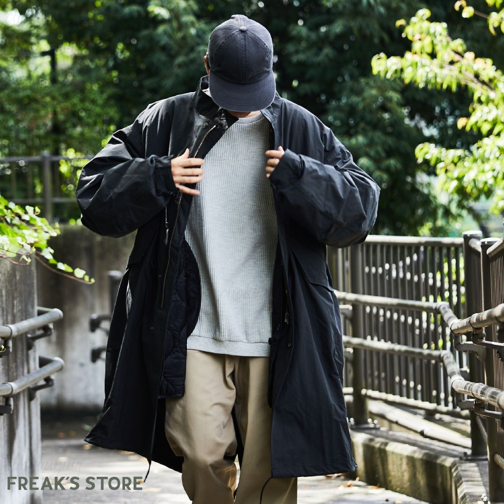 프릭스스토어 M65 남자 피쉬테일 야상 개파카 FREAKS STORE M-65 블랙 모드코트 : 클릭바잉