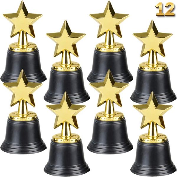 베드위나 스타 트로피 어워드 12개 묶음 4.5인치 파티에 대한 호의 소품 보상 수상 성인을 위한 대회에 금상 : 글로벌노노